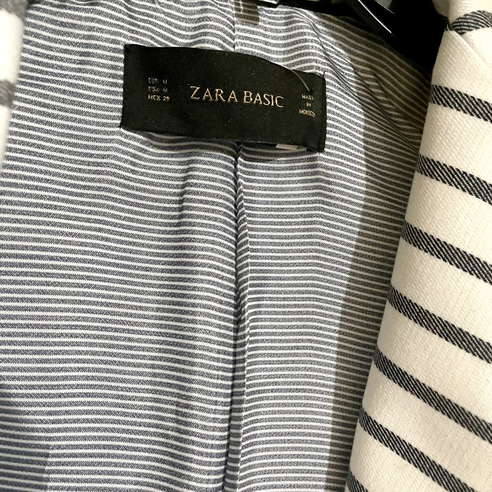 Zara Basic Striped One Button Jacket - image 2